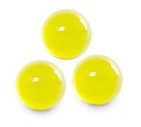 Juego de 3 bolas de malabares de contacto acrílico colorido de 38 mm, bolas de masaje de resina plástica acrílica multicolor de 1.5 pulgadas (amarillo)