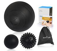 Juego de 3 bolas de masaje para masaje de tejido profundo y liberación de puntos de gatillo, paquete esencial para recuperación muscular, terapia física, bolsa de transporte de alivio de la fascitis plantar y guía de ejercicios incluidos.