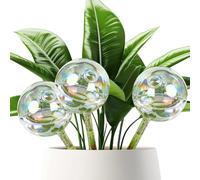 Juego de 3 bolas de riego automático de cristal soplado a mano, riego automático de plantas para habitación y jardín, ideal para vacaciones, sostenibles