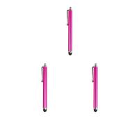 Juego de 3 bolígrafos capacitivos resistentes a los arañazos, lápiz capacitivo profesional para pantalla táctil, ligero, alta flexibilidad, velocidad de respuesta rápida, color rosa