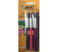 Juego de 3 bolígrafos retráctil Shine 4 en 1 de BIC