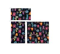 Juego de 3 bolsas de almacenamiento impermeables para aislamiento de sándwich, bolsas reutilizables para niños