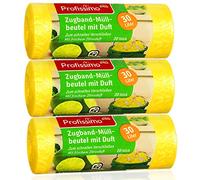 Juego de 3 bolsas de basura con aroma cítrico fresco, 30 litros (60 piezas) - Juego de 3 (3 x 20 piezas) - Ideal para oficina, hogar y baño
