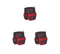 Juego de 3 bolsas de cubo para herramientas de jardín, resistentes y portátiles para carpintería, bolsillo de jardinería