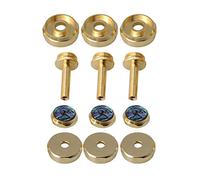 Juego de 3 botones de latón para trompeta, color turquesa + varillas + tapas para válvulas