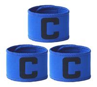 Juego de 3 brazaletes de capitán de fútbol, bandas elásticas de neopreno para jóvenes y adultos, cómodos, con diseño C audaz para líderes de equipo