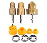 Juego de 3 brocas para enhebrador de tubería PPR, expansor de tubería de agua de acero de aleación con vástago hexagonal de 6,35 mm para taladro eléctrico, herramienta de agujero de 1/2 3/4 1 pulgada