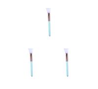 Juego de 3 brochas de maquillaje de silicona de poste largo, brochas de máscara de silicona, herramientas de belleza, brochas de belleza duraderas, para máscara, color verde