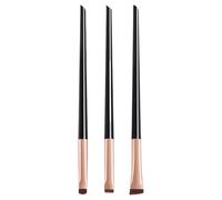 Juego de 3 brochas de maquillaje de viaje para sombra de ojos, cepillos cosméticos portátiles para pestañas y sombra de ojos