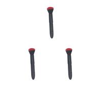 Juego de 3 brochas de maquillaje para base de maquillaje, para contornear, mezclar líquidos, acabado de aerógrafo, color negro