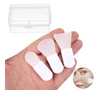 Juego de 3 brochas de silicona para aplicar mascarillas faciales, mini espátulas de maquillaje, herramientas de belleza portátiles para máscara cosmética, crema de ojos, loción corporal, suero