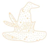 Juego de 3 broches de bruja punk con esmalte negro, Klein, Metal no precioso