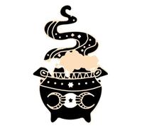 Juego de 3 broches de bruja punk con esmalte negro, Klein, Metal no precioso