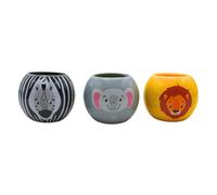 Juego de 3 cabezas de hierba, cabezas de hierba, figuras de animales con tierra y semillas de hierba, juego de cama para muñecas de hierba, maceta de plástico para manualidades y plantas, semillas de
