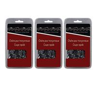 Juego de 3 cadenas de 72 eslabones - Compatible con las motosierras STIHL MS 291, 311 y 391