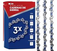 Juego de 3 cadenas de motosierra 10cm - 1/4" LP Paso - 1.1mm - 28 Eslabones motrices - Compatible con Stihl GTA 26 y otras motosierras de batería de 6 pulgadas