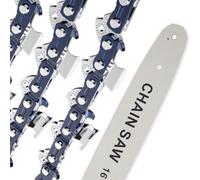 Juego de 3 cadenas de sierra con hoja de cadena de 40 cm, 3 unidades (3/8" LP 1,3 mm 56 TG, cadena de motosierra compatible con Oregon, Makita, Husqvarna, Dolmar y más, 3 unidades (3/8" LP 0.050" 56TG