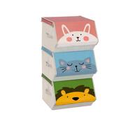 Juego de 3 Cajas Almacenaje Tela Infantil