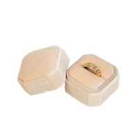 Juego de 3 cajas de terciopelo octágono para anillos, tapa desmontable, para almacenamiento de joyas, pendientes, caja de propuesta