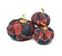 Juego de 3 Calabazas Decorativas glamorosas, decoración de otoño o Navidad Hechas a Mano para Decorar el hogar.