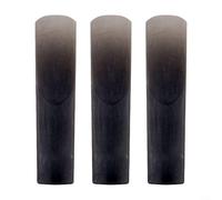 Juego de 3 cañas de plástico de resina para saxofón y clarinete para mejorar la expresión musical (tenor negro)