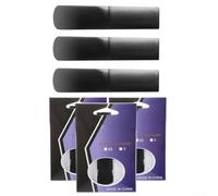 Juego de 3 cañas para saxofón en múltiples resistencias 1.5/2.0/2.5 compatibles con clarinete soprano alto tenor de resina sintética e incluye cubiertas de plástico para protección (saxofón soprano)