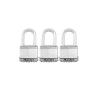 Master Lock Candado Excell™ Acero laminado 50 mm Arandela 38 mm 3 uds