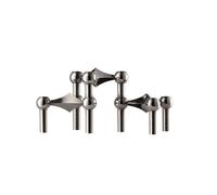 Juego de 3 Candelabros Cromo Negro