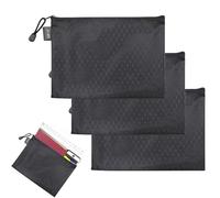 Juego de 3 carpetas impermeables de tela Oxford A5, 24 x 18 cm, con cremallera, para la escuela, el trabajo, el hogar