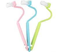 Juego de 3 cepillos de limpieza de inodoro con asas curvas para un mayor alcance de limpieza