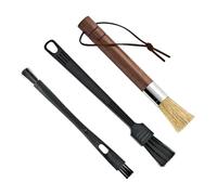 Juego de 3 cepillos de limpieza para molinillo de café, barredoras manuales | Herramienta limpiadora de cepillos para máquina de café expreso, para café con leche, hogar, cocina, mesa, bar, hornear