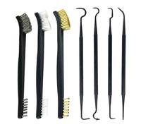 Juego de 3 Cepillos Especiales de Limpieza de Doble Cabezal Con 4 Ganchos, Alambre de Acero, Cobre y Nailon - Mini Herramientas