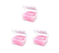 Juego de 3 cepillos interdentales, 40 piezas, cepillos de dientes de empuje y tirar, herramienta de higiene bucal al aire libre, para el hogar, vacaciones, color rosa, 0,7 mm