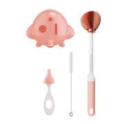 Juego de 3 cepillos para biberones para una limpieza eficiente, diseño suave y ergonómico, limpiador de biberones y cepillo para pezones, apto para viajes