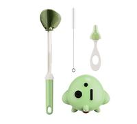 Juego de 3 cepillos para biberones para una limpieza eficiente, diseño suave y ergonómico, limpiador de biberones y cepillo para pezones, apto para viajes