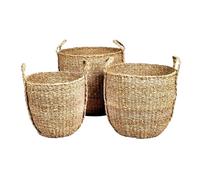 Juego de 3 cestas Redondas para Algas Natural Living (Alto 30/35/40 cm)