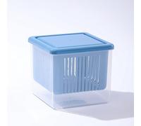 Juego de 3 cestas y colador de bayas, cuenco de bayas de 1 cuarto de galón con agujeros, cestas cuadradas de cocina para nevera, colador de 4 pulgadas, bonito recipiente pequeño para fresa, uva