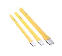 Juego de 3 cinceles de madera de aleación de acero tratado térmicamente, mango antideslizante para tallar, ajustador, trabajo, reparación mecánica, 10 mm, 12 mm, 16 mm