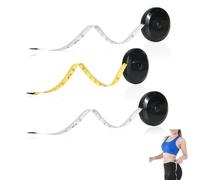 Juego De 3 Cintas Métricas Retráctiles Y Flexibles, De Doble Cara, Para Costura, Manualidades Y Pérdida De Peso, 2 M + 1,5 M Con Medidas En Centímetros Y Pulgadas (Negro/Blanco, Negro/Amarillo).