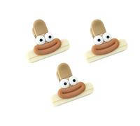 Juego de 3 clips de silicona suave para organizar aperitivos, prácticos selladores de bolsas de papas, accesorios de almacenamiento de alimentos, clips de conservación de alimentos