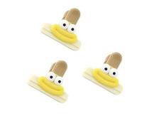 Juego de 3 clips de silicona suave para organizar aperitivos, prácticos selladores de bolsas de papas, accesorios de almacenamiento de alimentos, clips de conservación de alimentos