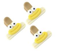 Juego de 3 clips de silicona suave para organizar aperitivos, prácticos selladores de bolsas de papas, accesorios de almacenamiento de alimentos, clips de conservación de alimentos