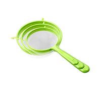 Juego de 3 coladores de plástico de malla fina con asa, colador de té y jugo, filtro de café, colador de té