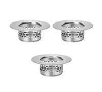 Juego de 3 coladores extraíbles de acero inoxidable, inoxidables y duraderos, aptos para filtros de fregadero de cocina y ducha, ideal para colador de pelo y lavabo