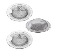 Juego de 3 Coladores para Fregadero de Acero Inoxidable Con Asa, Antiobstrucción - para Desagüe de Baño y Lavavajillas