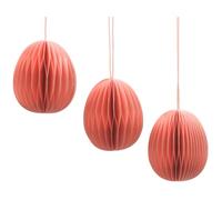 Juego de 3 Colgantes Decorativos de Panal de Abeja, Papel de Panal de Abeja, decoración de Papel de Seda, Huevos de Pascua de Papel/cartón en Rosa, magnético, Contenido del envío: 3 Unidades, 6 x 6 x