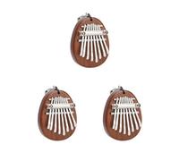 Juego de 3 colgantes ovalados de 1 pieza de 8 teclas Kalimba para piano de pulgar que puede reproducir sonido para amigos