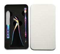 Juego de 3 cortaúñas con lima de apertura grande, cortador de uñas de acero inoxidable