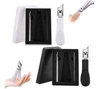 Juego de 3 cortaúñas de acero inoxidable, pico de águila biselado para adultos, hombres y mujeres (2 juegos-a)