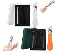 Juego de 3 cortaúñas de acero inoxidable, pico de águila biselado para adultos, hombres y mujeres (2 juegos-c)